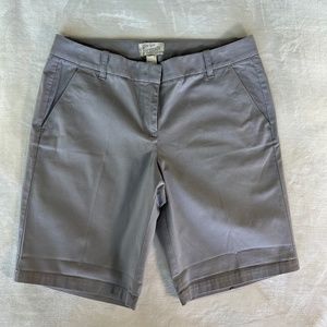 J Crew Womens Grey Bermuda Shorts Size 6